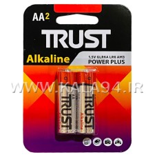 باطری TRUST آلکالاین Power Plus قلم / پک کارتی 2 تایی / AA / 1.5V